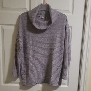 Reitmans Heathered Purple Cowl Neck Sweater